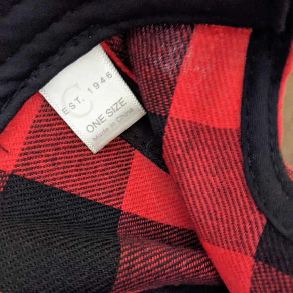 ❗ SOLD ❗Red Buffalo Check Adjustable Ball Cap - Picture 4 of 5